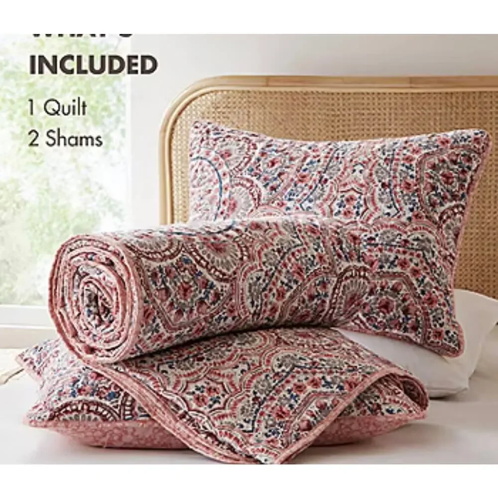 510 Design Valerie Boho Floral Reversible Quilt Set